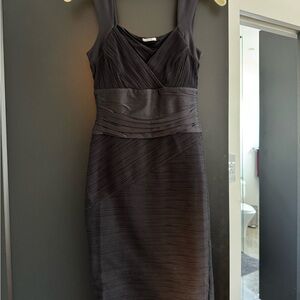 Wolford Black Sleeveless Midi Dress with Textured Paneling